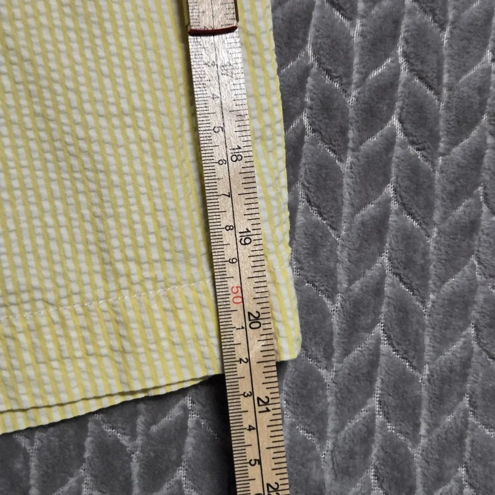 Polo Golf Ralph Lauren Mens 36 Yellow Seersucker‎ Striped Pleated Fairway Shorts